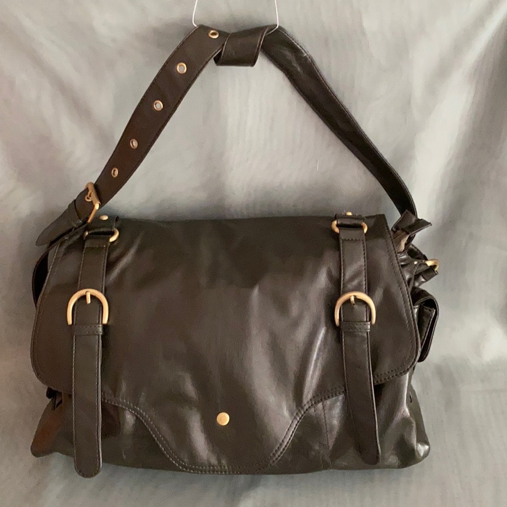 Black leather Satchel